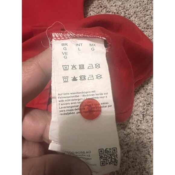 Hugo boss red polos for men slimfit T-shirt size L - Picture 8 of 11